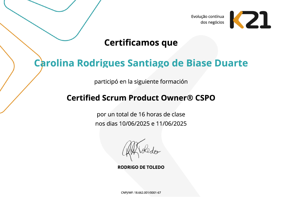 Certificado K21
